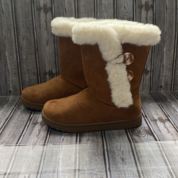 SO Chestnut Faux Fur Women's Boots Size 9.5 - Picture 3 of 11